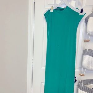 Green White Venus Maxi Dress